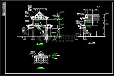 修补长城古建筑cad设计施工图纸