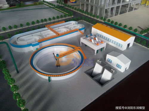 污水处理厂模型,环境工程保护模型,污水设备模型